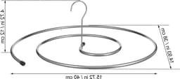 Ruimtebesparende Spiral Hanger voor Bedlinnen en Kleding, Rvs Droogrek voor Plafonds en Lakens — thumbnail 2