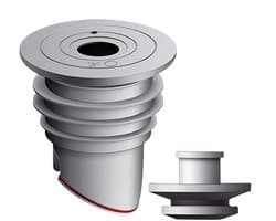 Afvoerslang Afdichting - Rioolafdichting Ring - Geur Vrij Houden - Verdikt Lipontwerp - 14.9 Centimeter Buitendiameter - Grijs