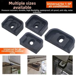 Trillingsdempende Pads - Airco Voetstukken - Stille Omgeving Creëren - Geluidsreducerend Ontwerp - 4 Stuks - Zwart — thumbnail 3