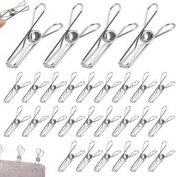 70 Stuks Roestvrijstalen Wasknijpers voor Kledingrekken, Winddicht en Duurzaam, Ideaal voor Sokken, Kleding en Handdoeken — thumbnail 1