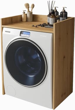 Wasmachine Kast - Ombouw Meubel - Badkamer Organisatie - Montage Zonder Boren - 66x97x62cm - Wotan Eiken — thumbnail 1