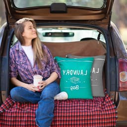 Waszak set van 2, met draagtas en rits, ideaal voor vuile was, zwemkleding en sportkleding, perfect voor zwemmen en fitnessactiviteiten — thumbnail 3