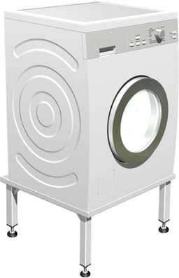 Wasmachine Sokkel - Wasmachine Verhoger - Apparaten Plaatsen - Volledig Gelast Staal - 20 cm Hoog - Wit — thumbnail 3
