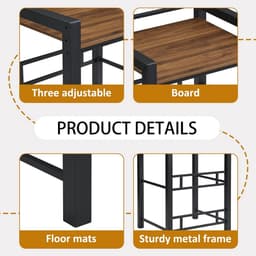 Washing Machine and Drying Cabinet, 3 Height Adjustable, Stacking Set for Washing Machine and Dryer with Front Loader, Washing Machine Cabinet, Load Capacity 300 kg (Nori) — thumbnail 4