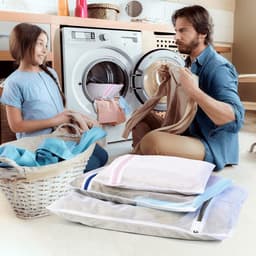 Set van 10 Wasnetten voor de Wasmachine, Grote Waszakken met Rits voor Kleding, Ondergoed en Bedlinnen — thumbnail 2