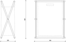 Wasmand - CROSS WB, zwart. — thumbnail 2