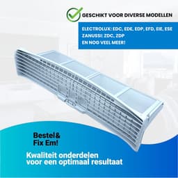 Fixem® Geschikt voor Aeg, Electrolux, Zanussi Filter 1366019014, 8581366019017 pluizenfilter - pluizenzeef droger filter - 325x310x75 mm - 1 Stuk — thumbnail 2