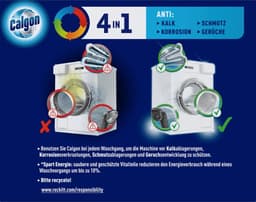 Calgon - 4-in-1 - PowerTabs - Wasmachinereiniger en Antikalk - 55 stuks — thumbnail 3