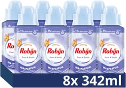 Robijn - Intense Wasparfum - Puur & Zacht - 8 flessen x 342 ml - Voordeelverpakking — thumbnail 1