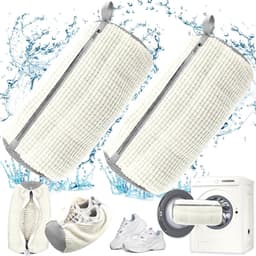 Famanu - Schoenentas, herbruikbaar, waszak voor schoenen van chenille, schoenen, waszak met ritssluiting, waszakken voor sportschoenen — thumbnail 1