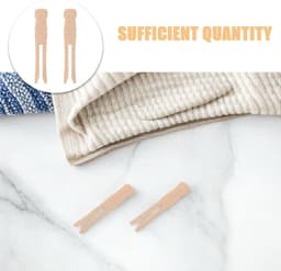 Houten Wasknijpers - Kledinghangers Clips - Kleding Ophangen - Duurzaam Rond Ontwerp - 6.5 cm Lengte - Natuurlijk Hout — thumbnail 5