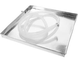 Airco Lekbak - Condensbak Roestvrijstaal - Buitenunit Opvang - Universele Vierkante Bak - 40x40cm - Zilver