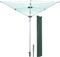 Draadloze Waslijn - Buiten Droogrek - Kleding Drogen - 40 Meter Droogruimte - 190cm Hoog - Grijs — thumbnail 1