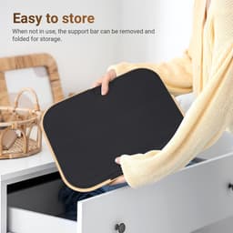 Slanke wasmand met deksel, 160 l, uitneembare voering van gaas, Oxford-stof, opvouwbaar, 57 x 37 x 75 cm, grijs — thumbnail 2