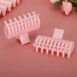 15 Stuks Grote Haarclips voor Krulspelden en Kappers Gebruik - Roze — thumbnail 4