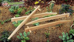 Houten grondankers - Houten haringen - Tuin vastzetten - 100% Natuurproduct - 30 cm lang - Bruin — thumbnail 5