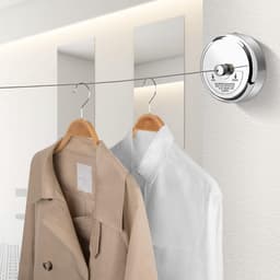 Uitschuifbare waslijn van roestvrij staal, voorzien van een verstelbaar gevlochten roestvrijstalen touw, hotelmodel, 2,8 meter. — thumbnail 4