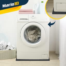 Anti Trillingsmat Wasmachine - en Wasdroger - Geluidsdempende Antislip Mat - Rubber Mat Trillingsdempers - Trillingsdempers wasmachine – Extra dik - Voetjes wasmachine & droger - Wasmachine demper – Anti trillings - vibratie - dempers pads – Antislip — thumbnail 2
