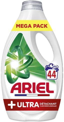 Ariel Vloeibaar Wasmiddel +Ultra Vlekverwijderaar 44 Wasbeurten - 4 x 1980 ml - Voordeelverpakking — thumbnail 2