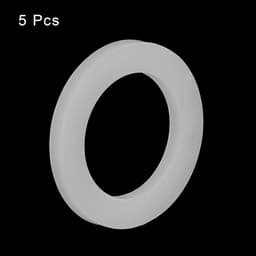 Allecto plus - Siliconen afdichting 30 mm voor douche douchekop - set van 5 stuks met 20 mm D - witte VMQ afdichtringen voor water slang kraan buisleiding — thumbnail 4