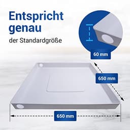 Opvangbak kunststof 65x65x6cm voor wasmachines - Wateropvang en Afvoer — thumbnail 4