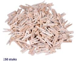 Knaak Mini Wasknijpers 50 stuks - 2.5 cm - Hout - Fotoknijpers - Voor Knutselen, Decoratie & Foto’s — afbeelding 1