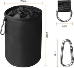 TOVBMUP Wasknijpbuidel - Waspeg Beutel met Trekkoord - 1 Stuks 20x28cm - Waterdicht Oxford Doek Zak voor Tot 200 Wasknijpers - Geschikt voor Binnen en Buiten Gebruik - Inclusief 1 Karabinerhaak — thumbnail 2