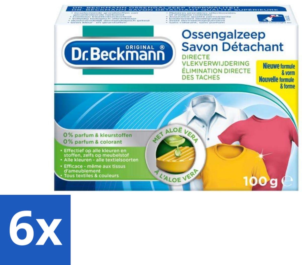 6 x Dr. Beckmann Ossengalzeep 100 gr - Vlekkenverwijderaar - Vlekken Uit Kleding - Tapijt Schoonmaken - Meubels Schoonmaken - Aloë Vera — afbeelding 1