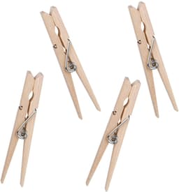 Urban Living Basic plus Size wasknijpers - 80x - bamboe hout - 8 cm - was ophangen — thumbnail 4