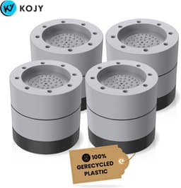 KOJY Wasmachine Trillingsdempers - Verhoger - 8 Stuks - Stapelbaar - Grijs - voor Wasmachine en Wasdroger — thumbnail 1