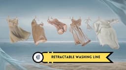 Intrekbare waslijn 15 meter - Ruimtebesparende en weerbestendige kledingdroger — thumbnail 1