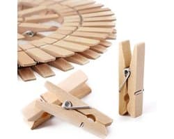 Houten Wasknijpers voor Foto Decoratie Ambacht Cadeaus Knutselen Schoolprojecten – 100 Stuks 25 mm