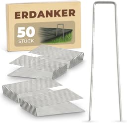 Novatool haringen grondankers 150x30x3mm 500 stuks, roestvrij, duurzaam & extreem stabiel, grondnagels, grondhaken, grondverankering, voor tent, tuin, onkruidbestrijdingsdoek, landschapsarchitectuur — thumbnail 1