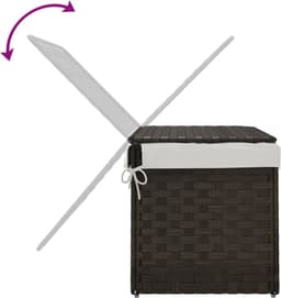 vidaXL - Wasmand - met - deksel - 55,5x35x34 - cm - poly - rattan - donkerbruin — thumbnail 4