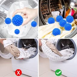 Wasmachine Droger Ballen - Herbruikbaar - 6 stuks - Blauw — thumbnail 5