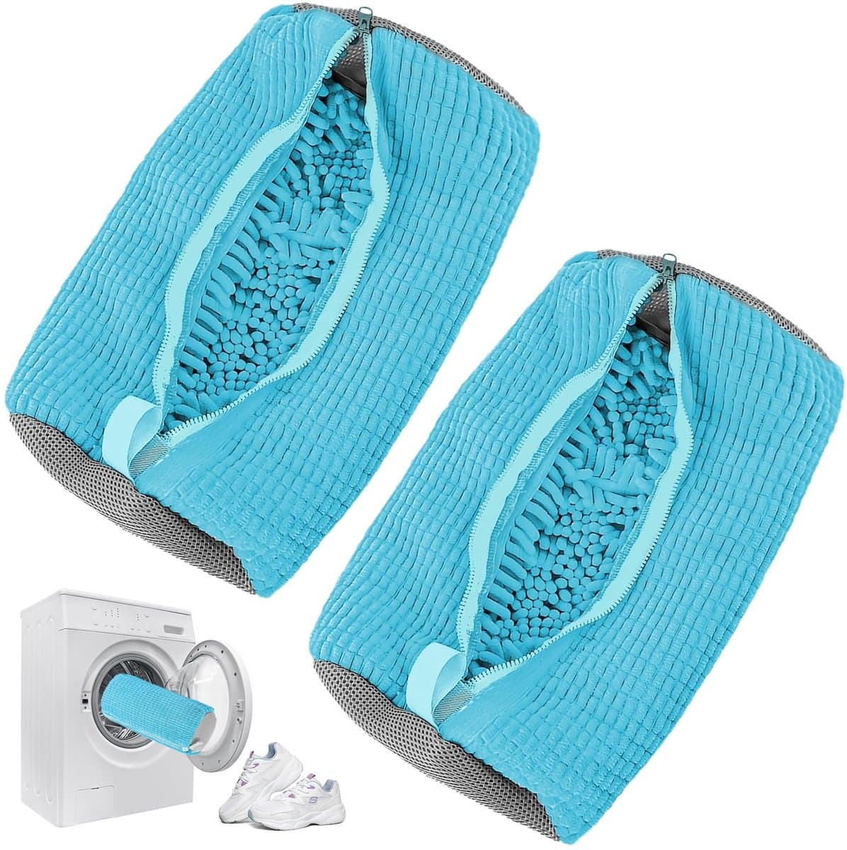 Unyqoos® Schoenwaszakken met Rits voor Bescherming en Reiniging van Schoenen in de Wasmachine — afbeelding 1