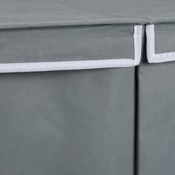 wasbox met deksel - 100 l - opvouwbaar - stof - 50 x 68 x 34 cm - draagbaar — thumbnail 3