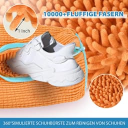 Multifunctionele waszak voor schoenen, herbruikbare waszak voor sneakers, beschermt schoenen en wasmachine, geschikt voor alle types schoenen (oranje kleur) — thumbnail 4