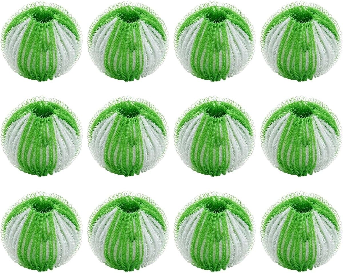 12 stuks herbruikbare pluche ballen, haarvanger, wasmachine, wasbal, voor kattenhaar, hond en pluche, eenvoudige bediening, wasbescherming — afbeelding 1