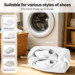 2-in-1 schoenwaszak voor wasmachine met dubbele ritssluiting — thumbnail 2