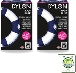 2 x Dylon - Textielverf - Navy Blue - All-in-One - Inclusief Zout - 350g - Grootverpakking - Vaatwasstrips - Textielverf - Kleding Verven - Kleurstof - Katoen Verven - Stof Verven — thumbnail 1