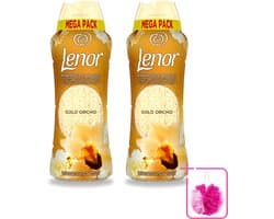 2 x Lenor – Geurparels – Gouden Orchidee – 570 g - Bulkverpakking - Geurparel - Douchemop - Wasgeur