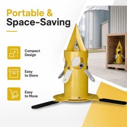 Zware graanontlader - Dispenser voor bulkzakken - Efficiënt lossen - Roestbestendig ontwerp - 46 cm hoogte - Geel — thumbnail 3