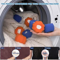 12 stuks haarvangers, wasmachine, wasballen, herbruikbaar, voor het verwijderen van haren, pluisjes en stof van honden en katten (oranje) — thumbnail 4