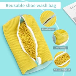 Set van 2 waszakken voor schoenen, ideaal voor delicate items, met 360 graden bescherming en optimale reiniging in de wasmachine — thumbnail 5