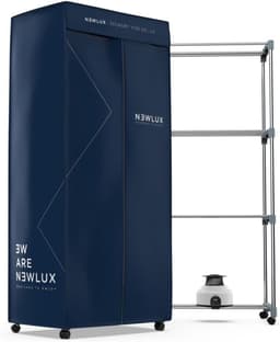 Elektrische Wasdroger – XXL – Draagbaar – 1200 W – Capaciteit 15 kg – Timer 180 min – 3 Standen – Stil – Droogkast – Wasrek – Blauw — thumbnail 1