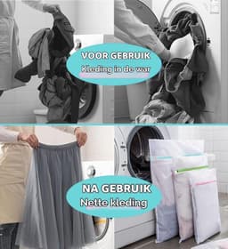 Wasserij Zak - 40 x 50 cm - 6 Stuks Wasnetjes - Scheurbestendig Polyester - Voor Delicate Kleding — thumbnail 4