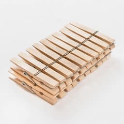 Wasknijpers, 20 stuks, van gecertificeerd beukenhout, kwaliteit Made in Germany, veelzijdig inzetbaar, om was op te hangen en voor knutselwerk, plasticvrij, duurzaam en stabiel — thumbnail 1