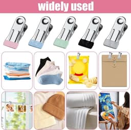 50 Stuks RVS Kledingknijpers, Multifunctionele Klemmen, Antislip Metalen Knijpers voor Kleding, Handdoeken, Voedselverzegeling en Foto's, Sterke Klemmen voor Sokken en Schoenen — thumbnail 5