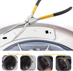 Wasmachineveer Tang - Deurrubber Gereedschap - Deurafdichting Repareren - Extra Brede Klem - 10 Min Reparatie - Zilverkleurig — thumbnail 4
